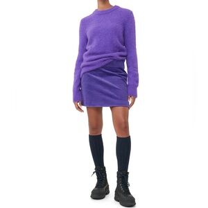 Ganni Simply Purple Corduroy Mini Skirt